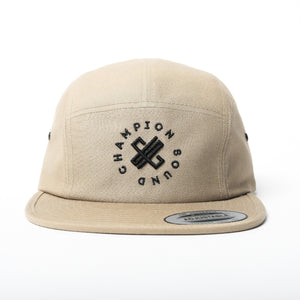 Champion Sound Khaki Black Logo Jockey Camper Cap