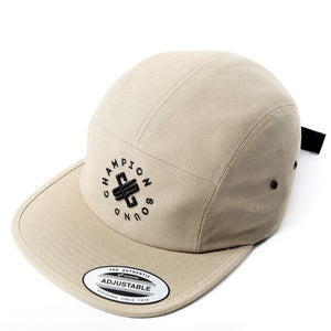 Champion Sound Khaki Black Logo Jockey Camper Cap