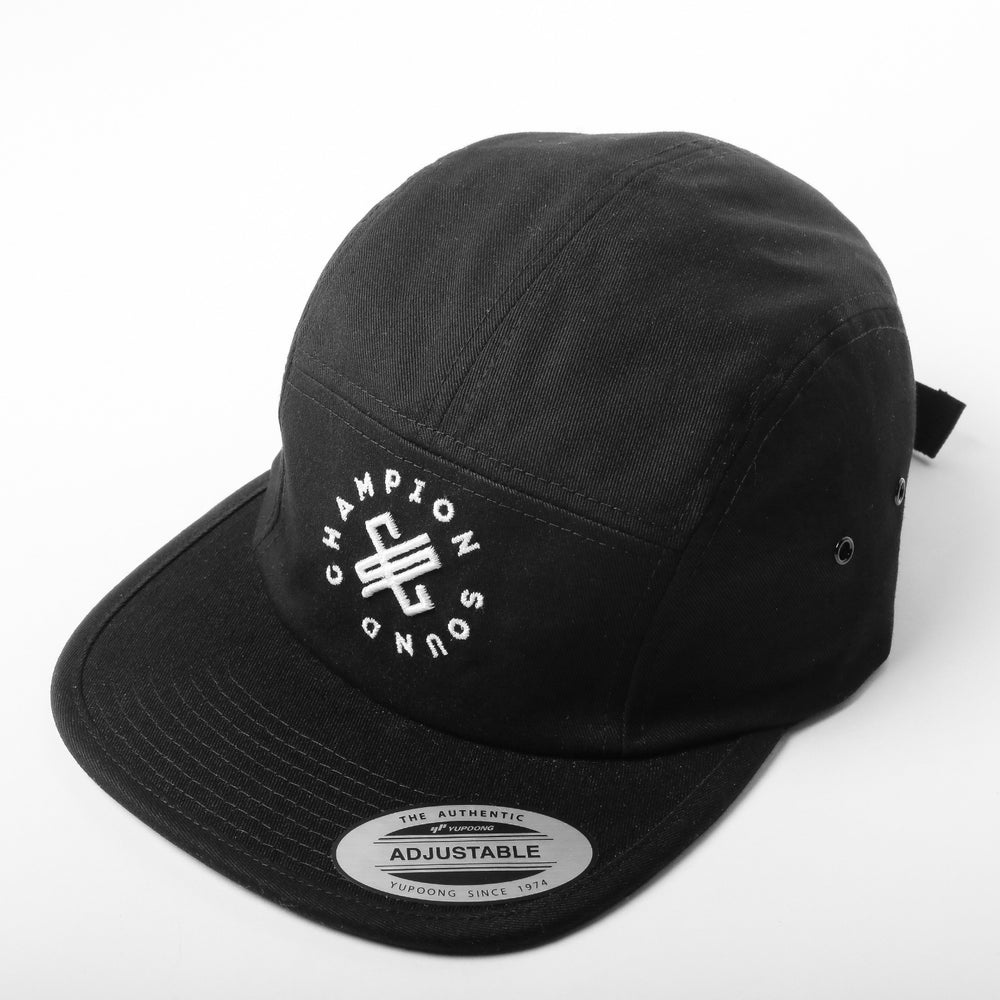 Champion Sound Black White Logo Jockey Camper Cap