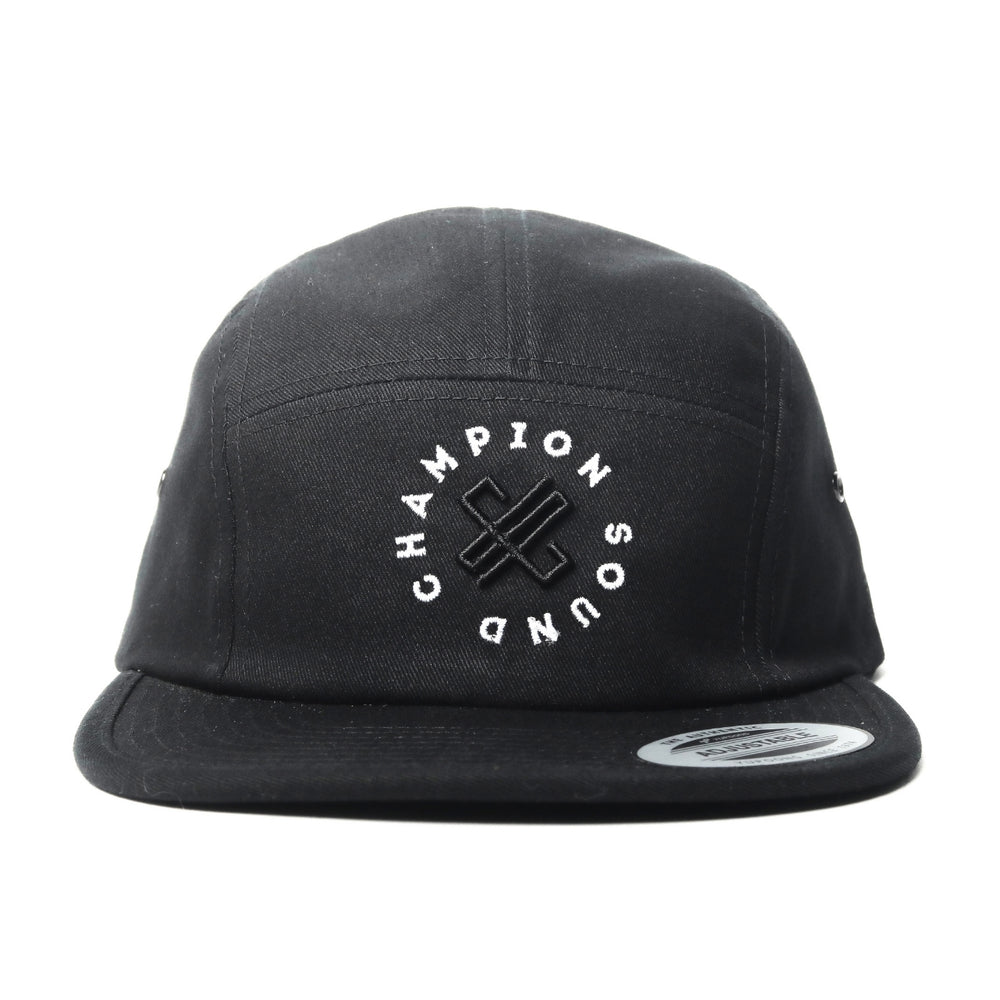 Champion Sound Black White Black Logo Jockey Camper Cap