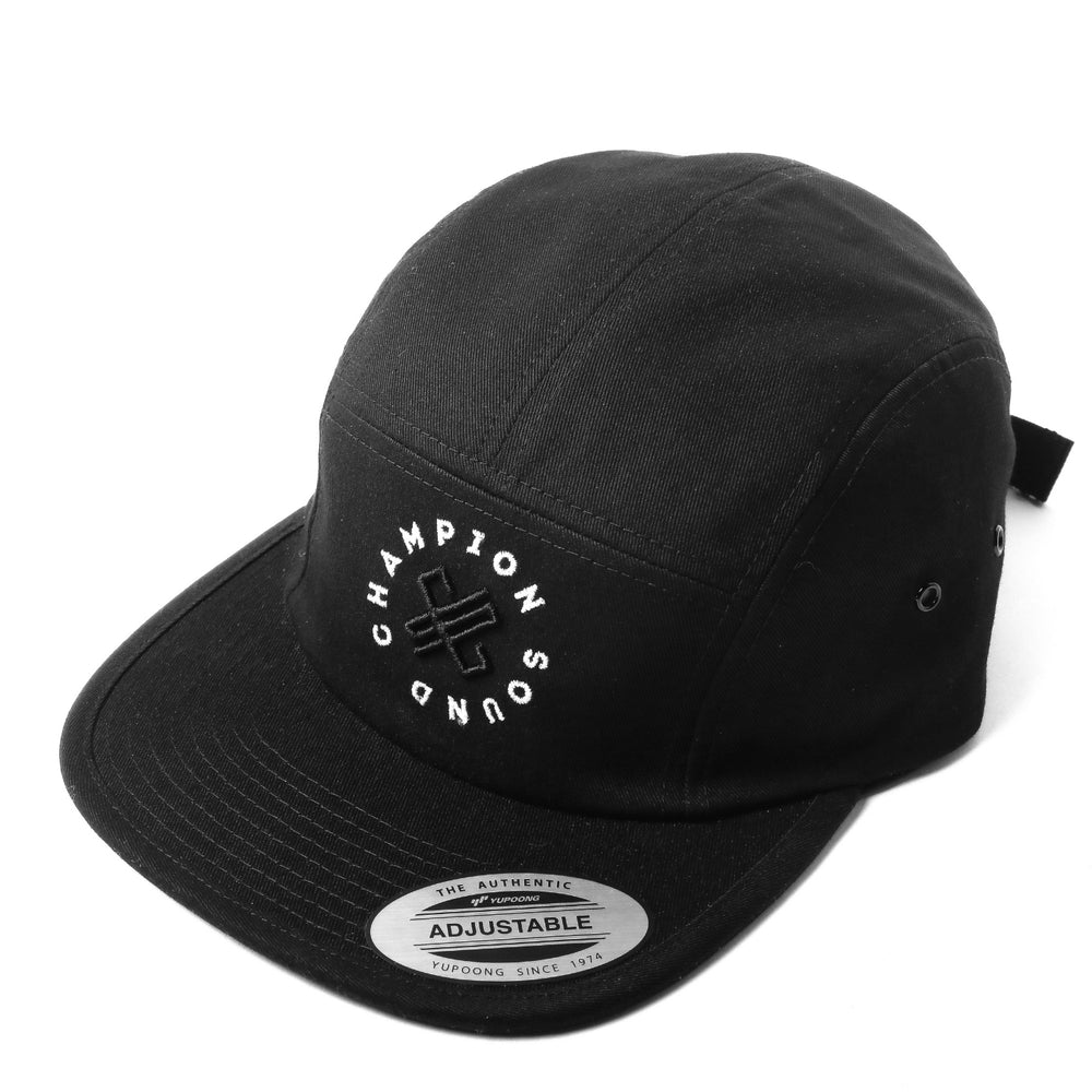 Champion Sound Black White Black Logo Jockey Camper Cap