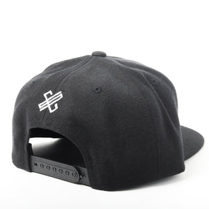 Champion Sound Black  White Black Logo Snapback Hat