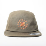 Champion Sound Olive Orange Logo Jockey Camper Cap