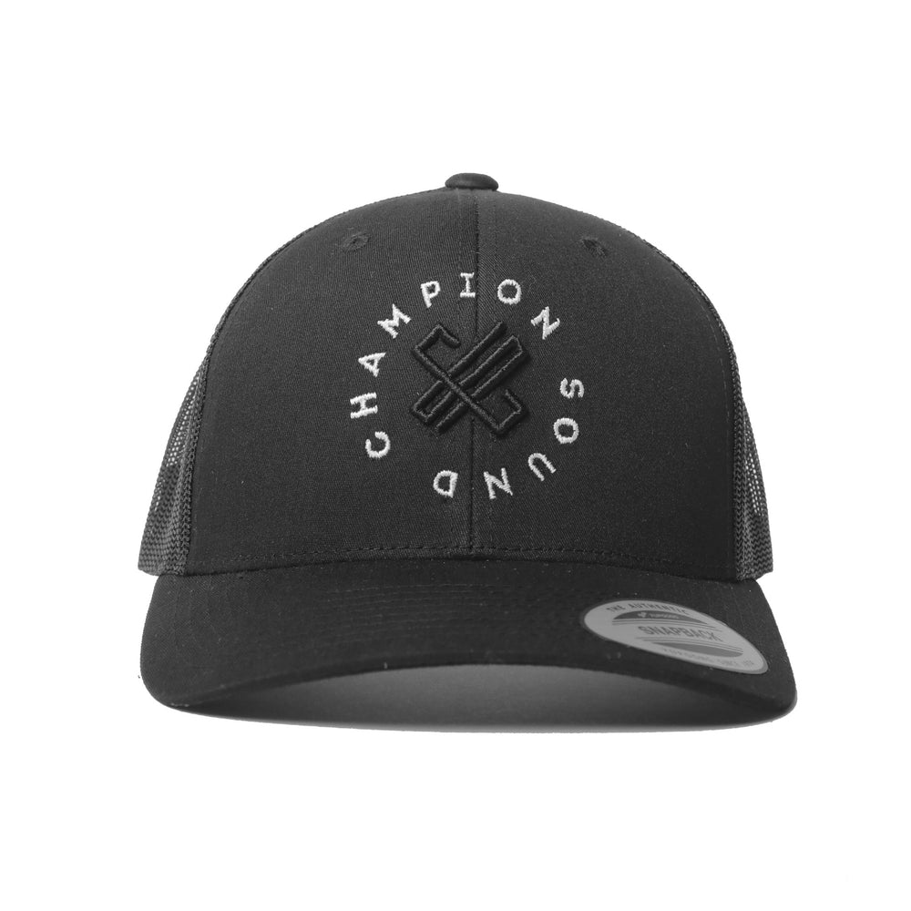 Champion Sound Black White Black Logo Trucker Hat