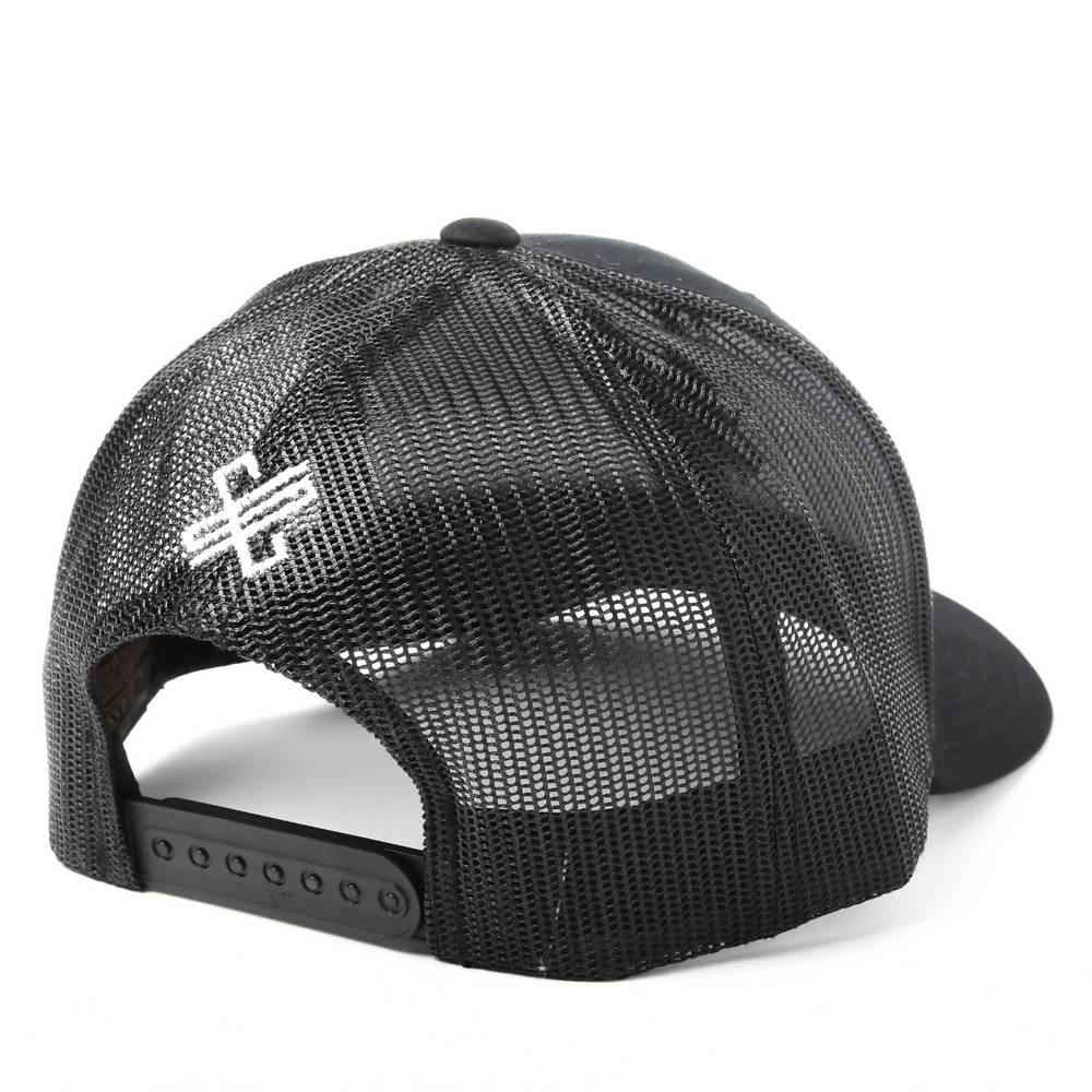 Champion Sound Black  White Black Logo Trucker Hat