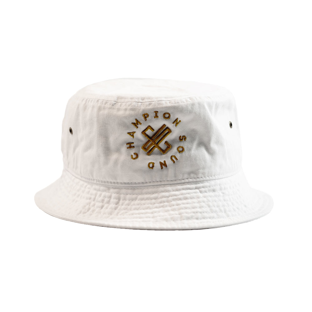 Champion Sound White | Gold Bucket Hat