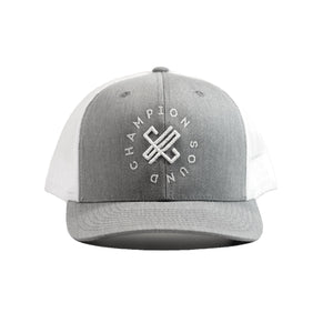 Champion Sound Light Grey | White Logo Trucker